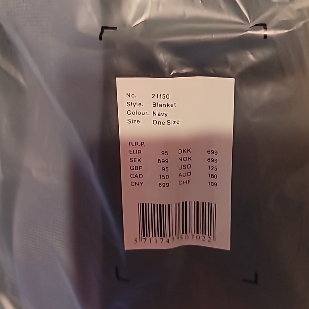 NWT Rains Waterproof Blanket Navy $125 retail - Picture 4 of 6